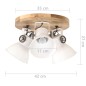 vidaXL Lámpara de techo industrial 25 W blanco 42x27 cm E27