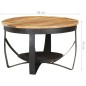 vidaXL Mesa de centro de madera de mango rugosa Ø68x43 cm vidaXL Mesa de centro de madera de mango rugosa Ø68x43 cm