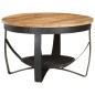 vidaXL Mesa de centro de madera de mango rugosa Ø68x43 cm vidaXL Mesa de centro de madera de mango rugosa Ø68x43 cm