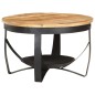 vidaXL Mesa de centro de madera de mango rugosa Ø68x43 cm vidaXL Mesa de centro de madera de mango rugosa Ø68x43 cm