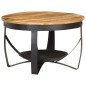 vidaXL Mesa de centro de madera de mango rugosa Ø68x43 cm vidaXL Mesa de centro de madera de mango rugosa Ø68x43 cm