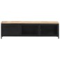 vidaXL Mueble para TV de madera maciza de mango rugosa 130x30x37 cm