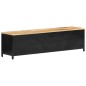 vidaXL Mueble para TV de madera maciza de mango rugosa 130x30x37 cm