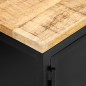 vidaXL Mueble para TV de madera maciza de mango rugosa 130x30x37 cm
