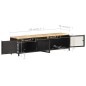 vidaXL Mueble para TV de madera maciza de mango rugosa 130x30x37 cm