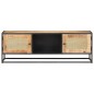 vidaXL Mueble para TV madera mango rugosa y caña natural 120x30x40 cm vidaXL Mueble para TV madera mango rugosa y caña natural 120x30x40 cm