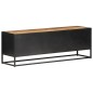 vidaXL Mueble para TV madera mango rugosa y caña natural 120x30x40 cm vidaXL Mueble para TV madera mango rugosa y caña natural 120x30x40 cm