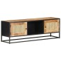 vidaXL Mueble para TV madera mango rugosa y caña natural 120x30x40 cm vidaXL Mueble para TV madera mango rugosa y caña natural 120x30x40 cm
