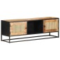 vidaXL Mueble para TV madera mango rugosa y caña natural 120x30x40 cm vidaXL Mueble para TV madera mango rugosa y caña natural 120x30x40 cm