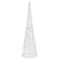 vidaXL Pirámide decorativa cono acrílico luces LED blanco cálido 120cm vidaXL Pirámide decorativa cono acrílico luces LED blanco cálido 120cm