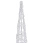 vidaXL Pirámide decorativa cono acrílico luces LED blanco cálido 120cm vidaXL Pirámide decorativa cono acrílico luces LED blanco cálido 120cm