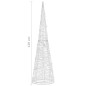 vidaXL Pirámide decorativa cono acrílico luces LED blanco cálido 120cm vidaXL Pirámide decorativa cono acrílico luces LED blanco cálido 120cm