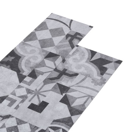 vidaXL Lamas para suelo de PVC autoadhesivas 5,21m² 2mm estampado gris