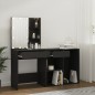 vidaXL Tocador con LED y armario madera contrachapada negro vidaXL Tocador con LED y armario madera contrachapada negro