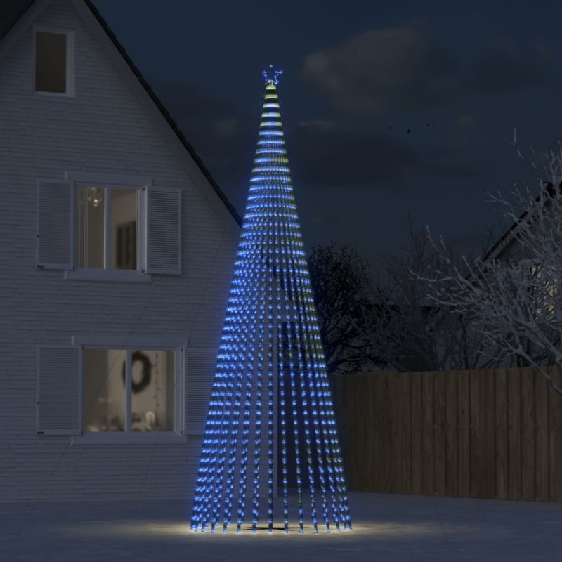 vidaXL Árbol de Navidad cono de luz 1544 LEDs azul 500 cm vidaXL Árbol de Navidad cono de luz 1544 LEDs azul 500 cm