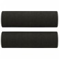 vidaXL Juego de sofás con cojines 3 piezas tela negro vidaXL Juego de sofás con cojines 3 piezas tela negro