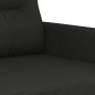vidaXL Juego de sofás con cojines 3 piezas tela negro vidaXL Juego de sofás con cojines 3 piezas tela negro