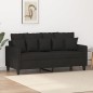 vidaXL Sofá de 2 plazas de tela negro 140 cm vidaXL Sofá de 2 plazas de tela negro 140 cm