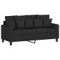 vidaXL Sofá de 2 plazas de tela negro 140 cm vidaXL Sofá de 2 plazas de tela negro 140 cm