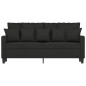 vidaXL Sofá de 2 plazas de tela negro 140 cm vidaXL Sofá de 2 plazas de tela negro 140 cm