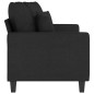 vidaXL Sofá de 2 plazas de tela negro 140 cm vidaXL Sofá de 2 plazas de tela negro 140 cm