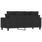 vidaXL Sofá de 2 plazas de tela negro 140 cm vidaXL Sofá de 2 plazas de tela negro 140 cm