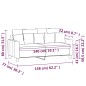 vidaXL Sofá de 2 plazas de tela negro 140 cm vidaXL Sofá de 2 plazas de tela negro 140 cm