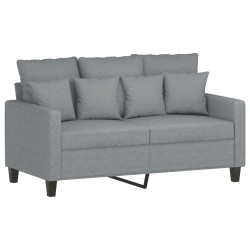 vidaXL Sofá de 2 plazas de tela gris claro 120 cm