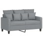 vidaXL Sofá de 2 plazas de tela gris claro 120 cm vidaXL Sofá de 2 plazas de tela gris claro 120 cm