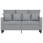 vidaXL Sofá de 2 plazas de tela gris claro 120 cm vidaXL Sofá de 2 plazas de tela gris claro 120 cm