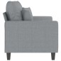 vidaXL Sofá de 2 plazas de tela gris claro 120 cm vidaXL Sofá de 2 plazas de tela gris claro 120 cm