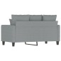 vidaXL Sofá de 2 plazas de tela gris claro 120 cm vidaXL Sofá de 2 plazas de tela gris claro 120 cm