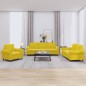 vidaXL Juego de sofás con cojines 3 piezas terciopelo amarillo vidaXL Juego de sofás con cojines 3 piezas terciopelo amarillo