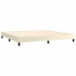 vidaXL Cama box spring con colchón cuero sintético crema 200x200 cm vidaXL Cama box spring con colchón cuero sintético crema 200x200 cm