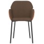 vidaXL Sillas de comedor 2 unidades cuero sintético y tela marrón vidaXL Sillas de comedor 2 unidades cuero sintético y tela marrón
