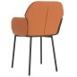 vidaXL Sillas de comedor 2 unidades cuero sintético y tela marrón vidaXL Sillas de comedor 2 unidades cuero sintético y tela marrón