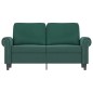 vidaXL Sofá de 2 plazas de terciopelo verde oscuro 120 cm