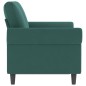 vidaXL Sofá de 2 plazas de terciopelo verde oscuro 120 cm