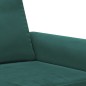 vidaXL Sofá de 2 plazas de terciopelo verde oscuro 120 cm