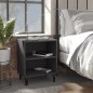 vidaXL Mesitas de noche con patas de metal 2 uds gris 40x30x50 cm vidaXL Mesitas de noche con patas de metal 2 uds gris 40x30x50 cm