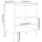 vidaXL Mesitas de noche con patas de metal 2 uds gris 40x30x50 cm vidaXL Mesitas de noche con patas de metal 2 uds gris 40x30x50 cm