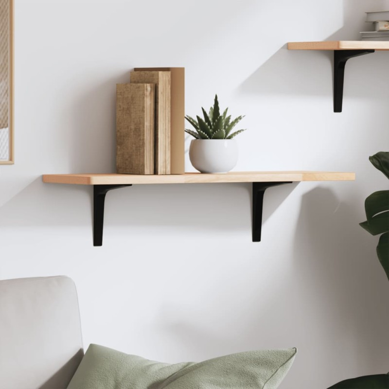 vidaXL Estante de pared madera maciza de haya 60x20x1,5 cm vidaXL Estante de pared madera maciza de haya 60x20x1,5 cm