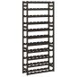 vidaXL Botellero para 77 botellas madera maciza de pino negro vidaXL Botellero para 77 botellas madera maciza de pino negro