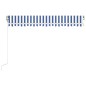 vidaXL Toldo automático retráctil azul y blanco 400x350 cm vidaXL Toldo automático retráctil azul y blanco 400x350 cm