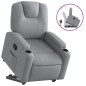 vidaXL Sillón reclinable elevable de tela gris claro vidaXL Sillón reclinable elevable de tela gris claro