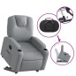 vidaXL Sillón reclinable elevable de tela gris claro vidaXL Sillón reclinable elevable de tela gris claro