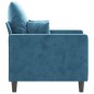 vidaXL Sillón de terciopelo azul 60 cm vidaXL Sillón de terciopelo azul 60 cm