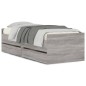 vidaXL Estructura de cama con cajones gris Sonoma 90x190 cm