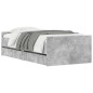 vidaXL Estructura de cama con cajones gris hormigón 75x190 cm vidaXL Estructura de cama con cajones gris hormigón 75x190 cm