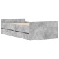 vidaXL Estructura de cama con cajones gris hormigón 75x190 cm vidaXL Estructura de cama con cajones gris hormigón 75x190 cm
